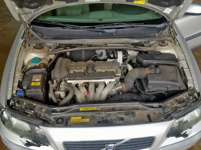 YV1RS61R522200276 - 2002 VOLVO S60 SILVER photo 7