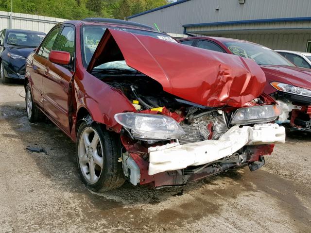 JM1BJ225320516222 - 2002 MAZDA PROTEGE DX MAROON photo 1