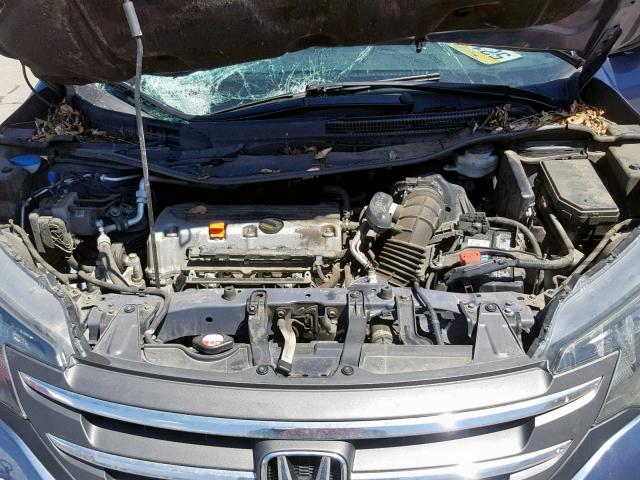 2HKRM4H72DH610379 - 2013 HONDA CR-V EXL BLUE photo 7