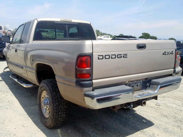 3B7KF236X2M219177 - 2002 DODGE RAM 2500 TAN photo 3