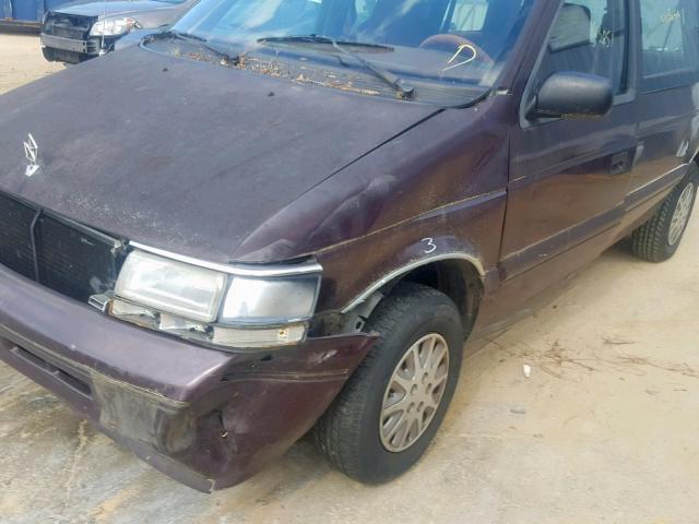 2P4GH45R8RR814336 - 1994 PLYMOUTH VOYAGER SE BURGUNDY photo 9