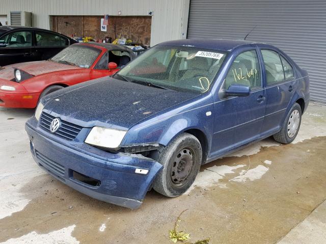 3VWSS29M91M068555 - 2001 VOLKSWAGEN JETTA GLS BLUE photo 2