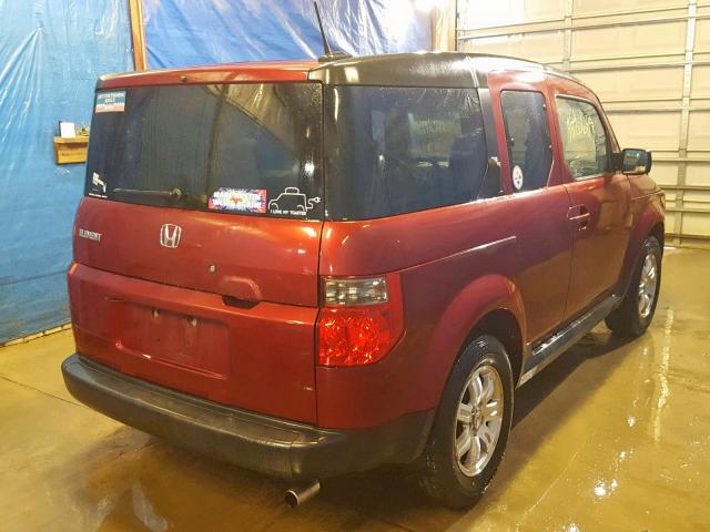 5J6YH28776L018375 - 2006 HONDA ELEMENT EX RED photo 4