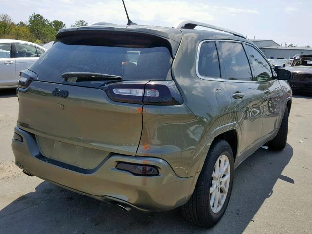 1C4PJMCS9EW296012 - 2014 JEEP CHEROKEE L GREEN photo 4