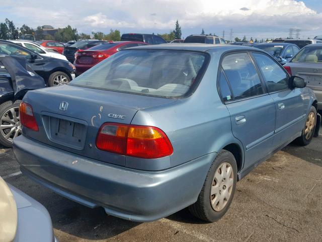 2HGEJ6611YH590336 - 2000 HONDA CIVIC BASE TEAL photo 4