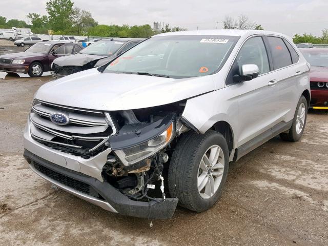 2FMPK3J95JBB73595 - 2018 FORD EDGE SEL SILVER photo 2