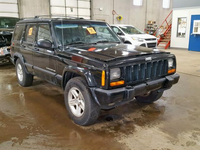 1J4FF68S3YL146091 - 2000 JEEP CHEROKEE L BLACK photo 1