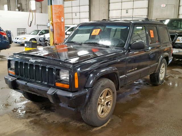 1J4FF68S3YL146091 - 2000 JEEP CHEROKEE L BLACK photo 2