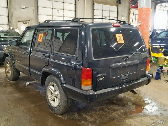 1J4FF68S3YL146091 - 2000 JEEP CHEROKEE L BLACK photo 3