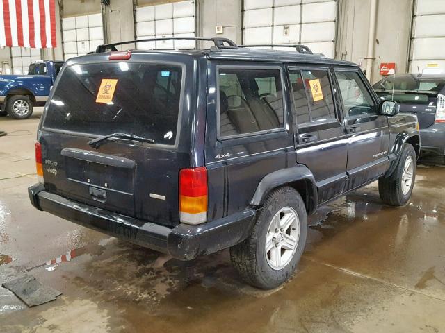 1J4FF68S3YL146091 - 2000 JEEP CHEROKEE L BLACK photo 4