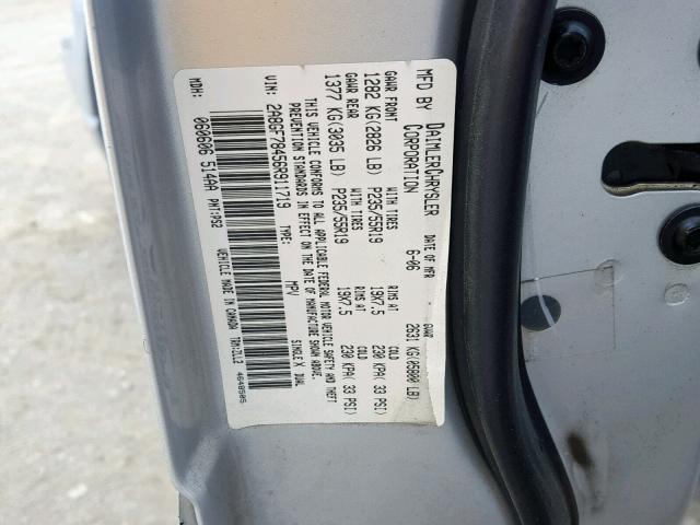 2A8GF78456R911719 - 2006 CHRYSLER PACIFICA L GRAY photo 10