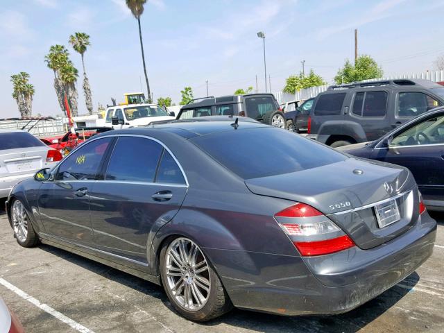 WDDNG71X27A033372 - 2007 MERCEDES-BENZ S 550 GRAY photo 3