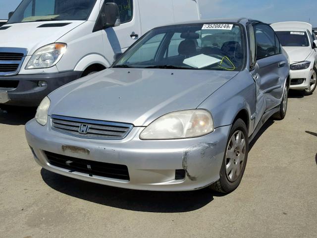 2HGEJ6610YH530919 - 2000 HONDA CIVIC BASE SILVER photo 2