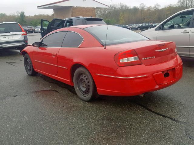 4C3AG42G34E111932 - 2004 CHRYSLER SEBRING LX RED photo 3