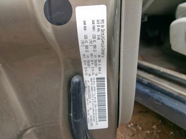 1J8HG48N66C265205 - 2006 JEEP COMMANDER GOLD photo 10