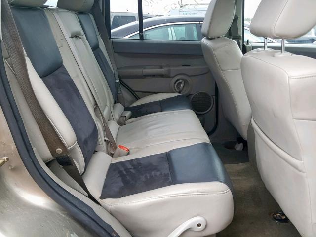 1J8HG48N66C265205 - 2006 JEEP COMMANDER GOLD photo 6