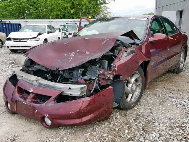 1G2HY54K5Y4249276 - 2000 PONTIAC BONNEVILLE BURGUNDY photo 2