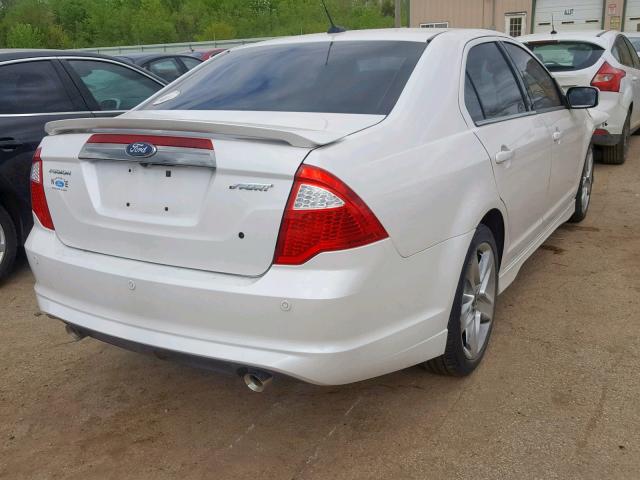 3FAHP0KC9BR241442 - 2011 FORD FUSION SPO WHITE photo 4