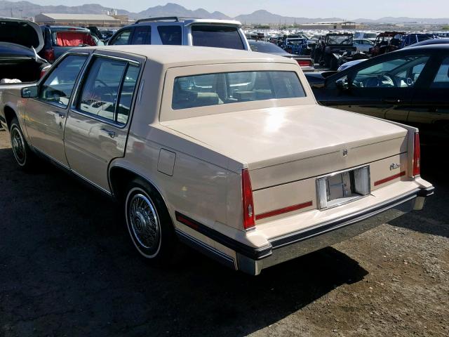 1G6CB698XF4297897 - 1985 CADILLAC FLEETWOOD CREAM photo 3