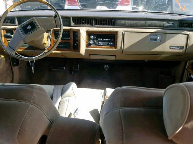 1G6CB698XF4297897 - 1985 CADILLAC FLEETWOOD CREAM photo 9