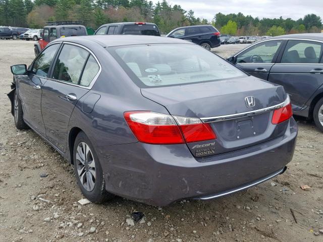 1HGCR2F3XDA022024 - 2013 HONDA ACCORD LX GRAY photo 3