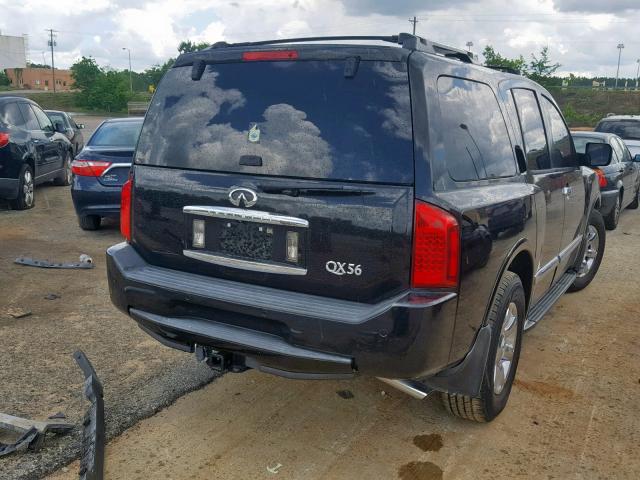 5N3AA08A24N808277 - 2004 INFINITI QX56 BLACK photo 4