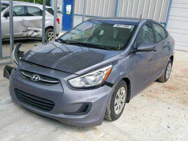 KMHCT4AEXGU075972 - 2016 HYUNDAI ACCENT SE GRAY photo 2