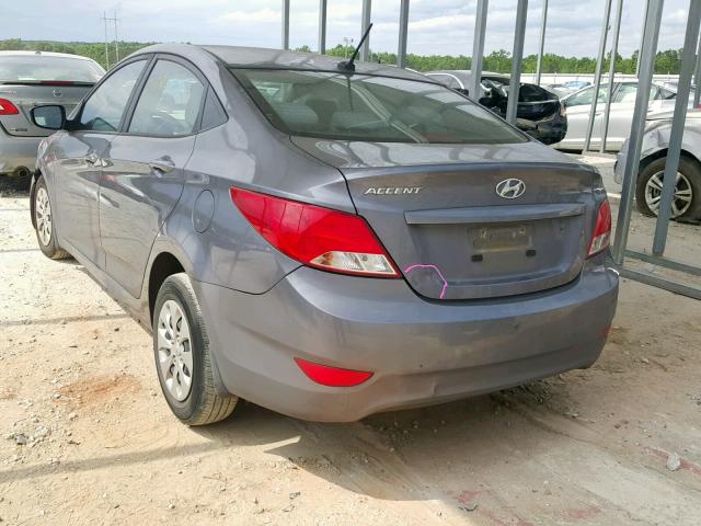 KMHCT4AEXGU075972 - 2016 HYUNDAI ACCENT SE GRAY photo 3