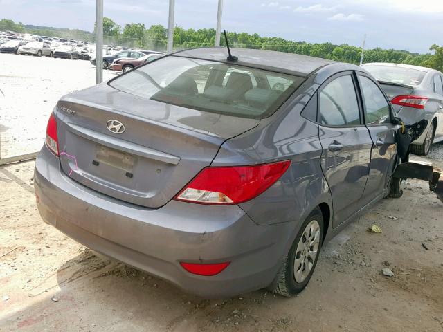 KMHCT4AEXGU075972 - 2016 HYUNDAI ACCENT SE GRAY photo 4