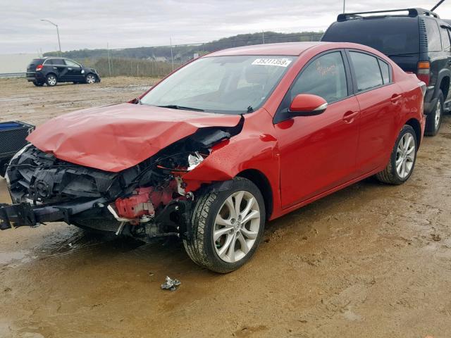 JM1BL1S5XA1101511 - 2010 MAZDA 3 S RED photo 2