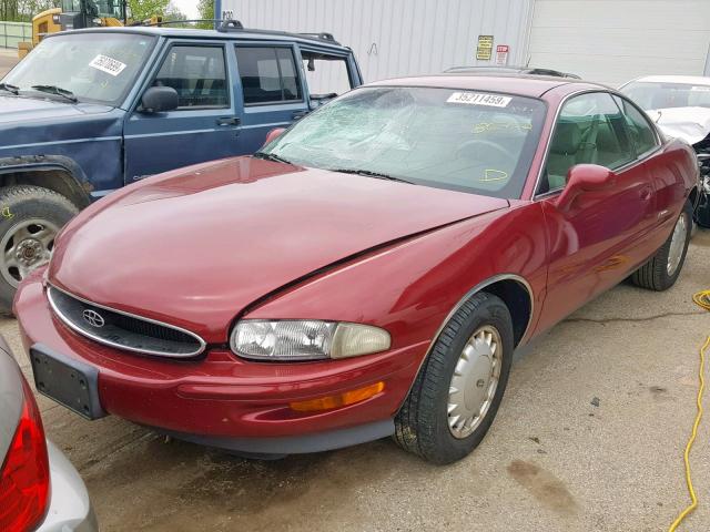 1G4GD22K7T4716741 - 1996 BUICK RIVIERA RED photo 2