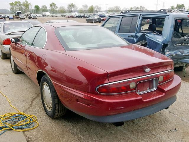 1G4GD22K7T4716741 - 1996 BUICK RIVIERA RED photo 3