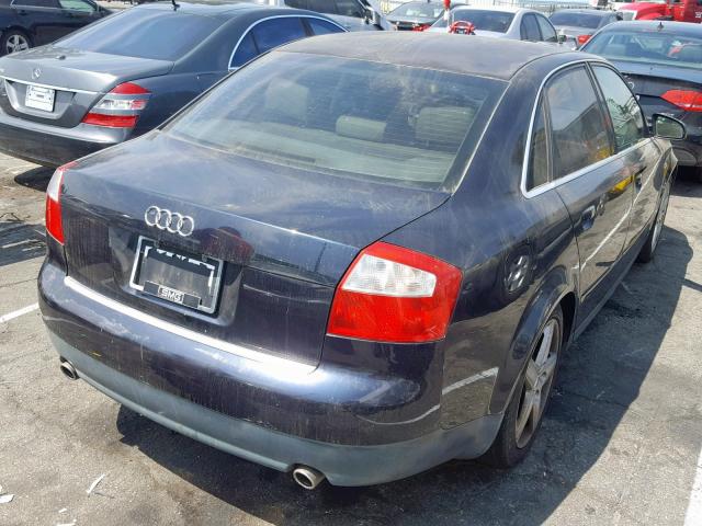 WAUJT68EX3A279404 - 2003 AUDI A4 3.0 BLUE photo 4