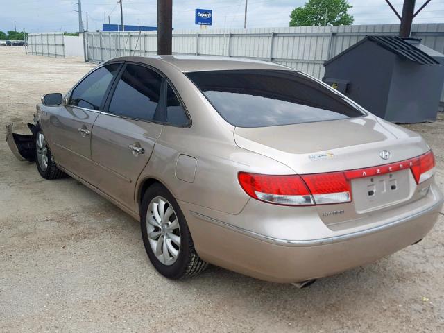 KMHFC46F27A172745 - 2007 HYUNDAI AZERA SE TAN photo 3