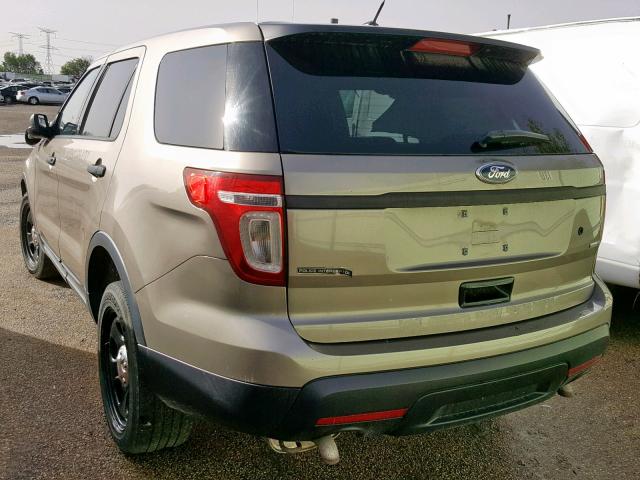 1FM5K8AR8DGC62952 - 2013 FORD EXPLORER P BEIGE photo 3