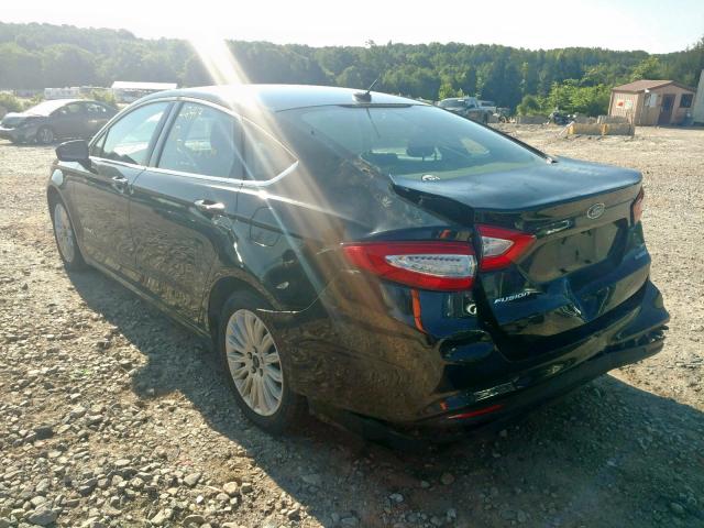 3FA6P0LU6GR360068 - 2016 FORD FUSION SE BLACK photo 3