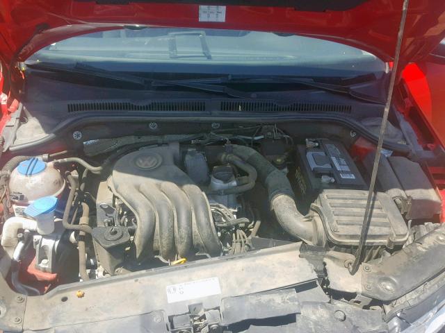 3VW2K7AJXCM352973 - 2012 VOLKSWAGEN JETTA BASE RED photo 7