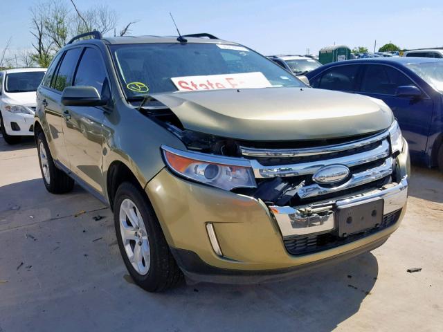 2FMDK3JC9DBE18031 - 2013 FORD EDGE SEL GREEN photo 1