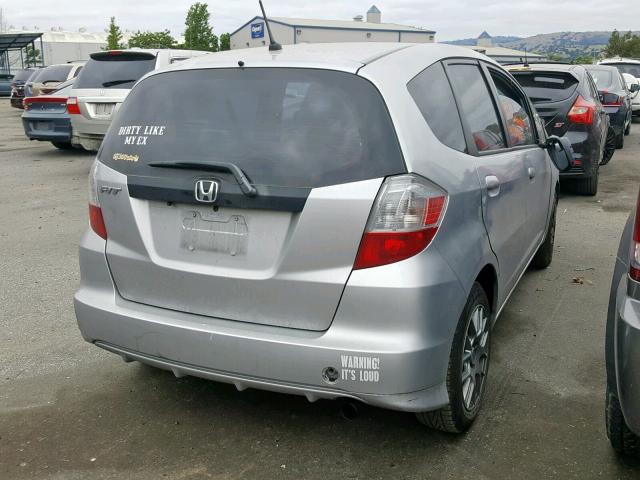 JHMGE8H36DC059134 - 2013 HONDA FIT SILVER photo 4