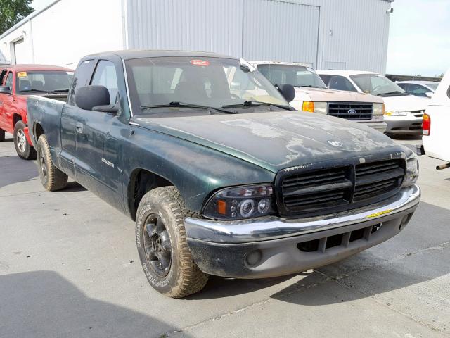 1B7GL22X8YS690074 - 2000 DODGE DAKOTA GREEN photo 1