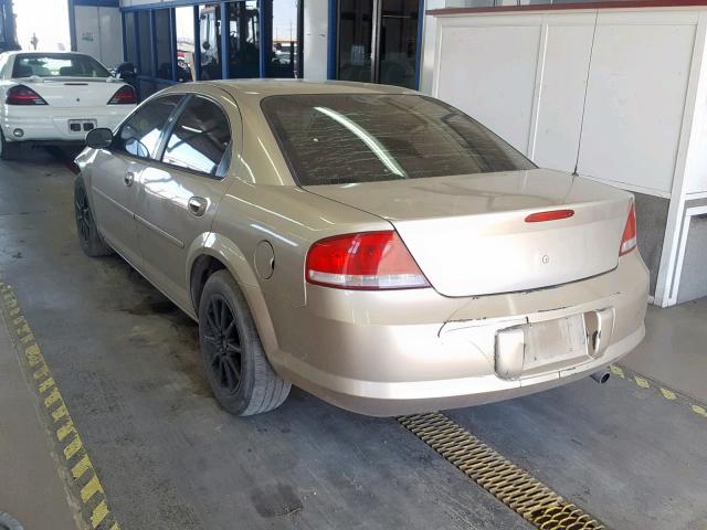 1C3EL46R02N210506 - 2002 CHRYSLER SEBRING LX TAN photo 3