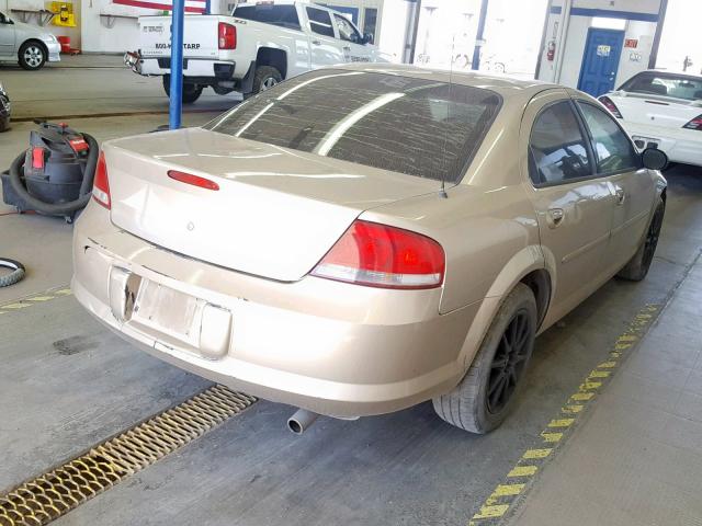 1C3EL46R02N210506 - 2002 CHRYSLER SEBRING LX TAN photo 4