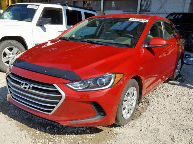 5NPD74LF4HH075660 - 2017 HYUNDAI ELANTRA SE RED photo 2