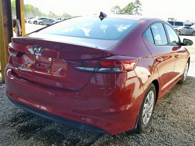 5NPD74LF4HH075660 - 2017 HYUNDAI ELANTRA SE RED photo 4