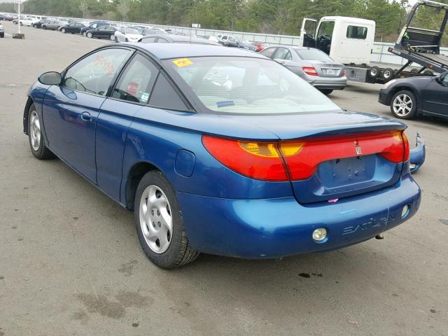 1G8ZY12722Z231037 - 2002 SATURN SC2 BLUE photo 3