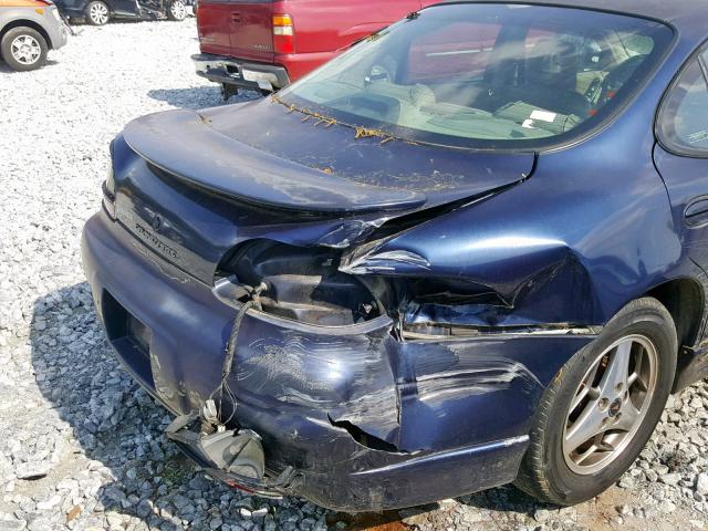 1G2WP52K21F133265 - 2001 PONTIAC GRAND PRIX 蓝色 照片 9