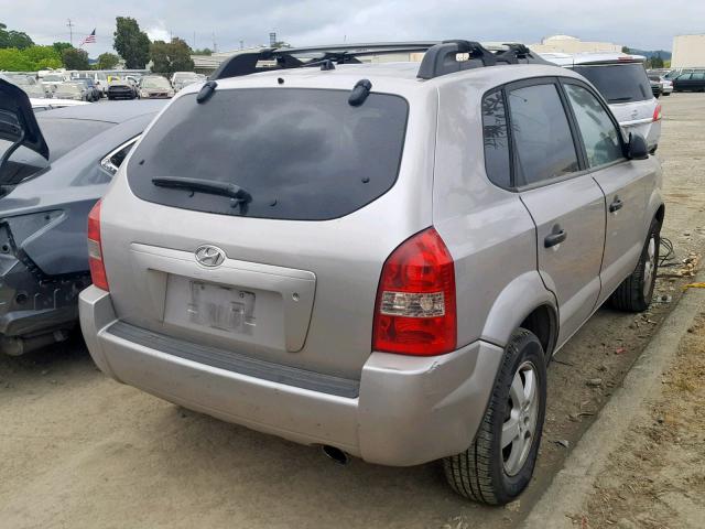 KM8JM12B15U211779 - 2005 HYUNDAI TUCSON GL SILVER photo 4