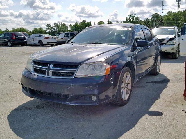 1B3BD1FG3BN524323 - 2011 DODGE AVENGER MA BLUE photo 2