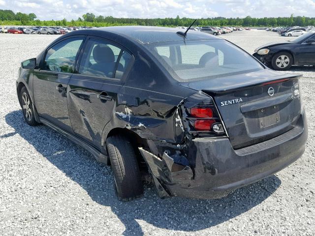 3N1AB6AP2CL777545 - 2012 NISSAN SENTRA 2.0 BLACK photo 3