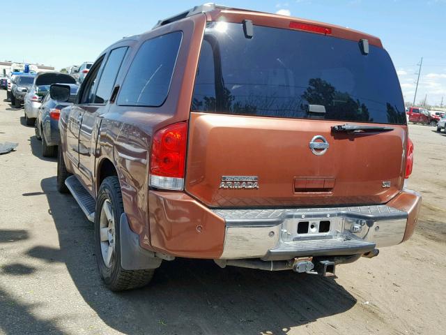 5N1AA08A84N724439 - 2004 NISSAN ARMADA SE BROWN photo 3